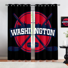 Washington Capitals Blackout Curtains Drapes For Window Treatment Set