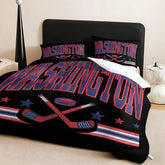 Washington Capitals Hockey League Comforter Pillowcase Sets Blanket All Season Reversible Quilted Duvet