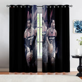 Washington Basketball Wizards Blackout Curtains Drapes For Window Treatment Set
