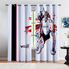 Washington Capitals Hockey League Blackout Curtains Drapes For Window Treatment Set