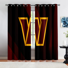 Washington Commanders Football Team Blackout Curtains Drapes For Window Treatment Set