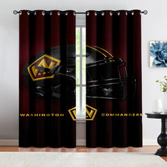 Washington Commanders Football Team Blackout Curtains Drapes For Window Treatment Set