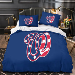 Washington Nationals Duvet Cover Quilt Case Pillowcase Bedding Set Without Filler