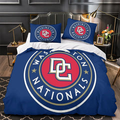 Washington Nationals Duvet Cover Quilt Case Pillowcase Bedding Set Without Filler