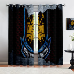 West Ham United Soccer Blackout Curtains Drapes for Window Treatment Set