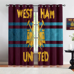 West Ham United Soccer Blackout Curtains Drapes for Window Treatment Set