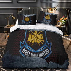 West Ham United Duvet Cover Quilt Case Pillowcase Bedding Set Without Filler