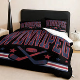 Winnipeg Jets Hockey League Comforter Pillowcase Sets Blanket All Season Reversible Quilted Duvet