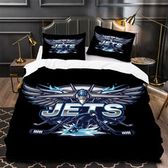 Winnipeg Jets Hockey Duvet Cover Quilt Case Pillowcase Bedding Set Without Filler