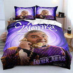 Wonka Chocolate Factory Duvet Cover Quilt Cover Pillowcase Bedding Set