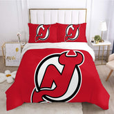 New Jersey Devils Hockey League Duvet Cover Quilt Case Pillowcase