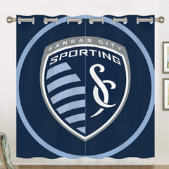 Sporting Soccer Kansas City Blackout Curtains Drapes For Window Treatment Set