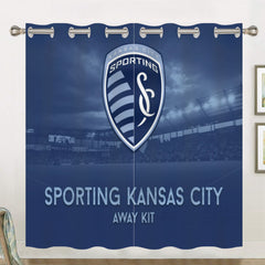 Sporting Soccer Kansas City Blackout Curtains Drapes For Window Treatment Set