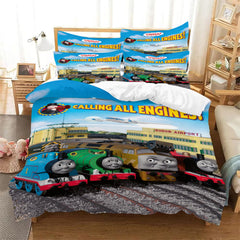 Thomas and Friends Duvet Cover Quilt Case Pillowcase Bedding Set Without Filler