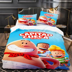 Captain Underpants Duvet Cover Quilt Case Pillowcase Bedding Set Without Filler