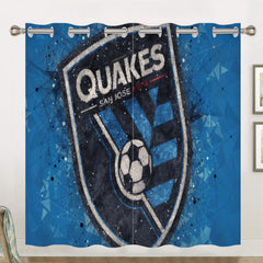 San Jose Soccer Earthquakes Blackout Curtains Drapes For Window Treatment Set