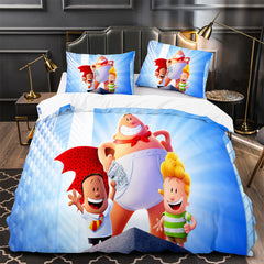 Captain Underpants Duvet Cover Quilt Case Pillowcase Bedding Set Without Filler