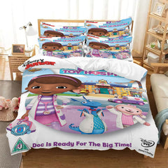 2025 New Doc McStuffins Duvet Cover Quilt Case Pillowcase Bedding Set Without Filler