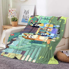 Blue Heeler Bingo 3D Printed Plush Blanket Flannel Fleece Throw Warm