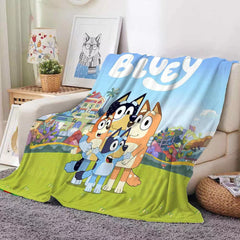Blue Heeler Bingo 3D Printed Plush Blanket Flannel Fleece Throw Warm