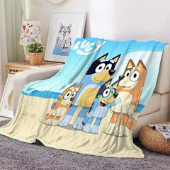 Blue Heeler Bingo 3D Printed Plush Blanket Flannel Fleece Throw Warm