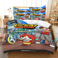 2025 New Yo-kai Watch Duvet Cover Quilt Case Pillowcase Bedding Set Without Filler