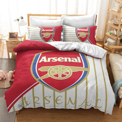 Arsenal Football Club Duvet Cover Quilt Case Pillowcase Bedding Set Without Filler