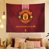 2025 New Manchester United Football Club Wall Decor Hanging Tapestry Home Bedroom Living Room Decoration Wall Decor
