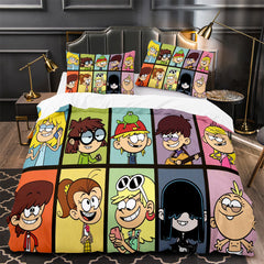 The Loud House Duvet Cover Quilt Case Pillowcase Bedding Set Without Filler