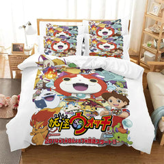 2025 New Yo-kai Watch Duvet Cover Quilt Case Pillowcase Bedding Set Without Filler