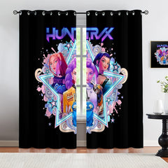 Demon Hunters Kpop Blackout Curtains Drapes for Window Treatment Set