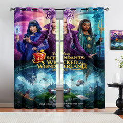 Descendants Wicked Wonderland Blackout Curtains Drapes For Window Treatment Set