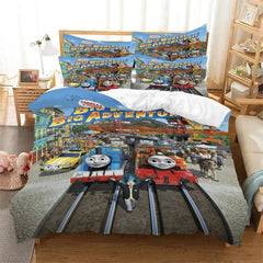 Thomas and Friends Duvet Cover Quilt Case Pillowcase Bedding Set Without Filler