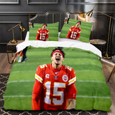 Patrick Mahomes Rugby Football Player Duvet Cover Quilt Case Pillowcases