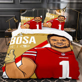 Nick Bosa Rugby Football Player Duvet Cover Quilt Case Pillowcases