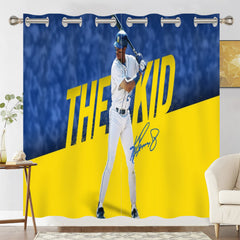 Seattle Mariners Baseball Blackout Curtain for Living Room Bedroom Window Treatment