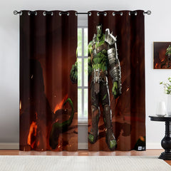 Marvel Rivals Hulk Blackout Curtains Drapes For Window Treatment Set