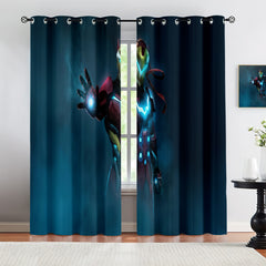 Marvel Rivals Iron Man Blackout Curtains Drapes For Window Treatment Set