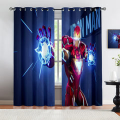 Marvel Rivals Iron Man Blackout Curtains Drapes For Window Treatment Set