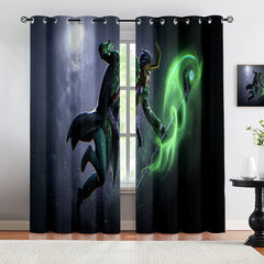 Marvel Rivals Loki Blackout Curtains Drapes For Window Treatment Set