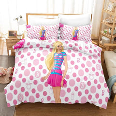 Pink Barbie 3D Printed Duvet Cover Quilt Cover Pillowcase Bedding Set