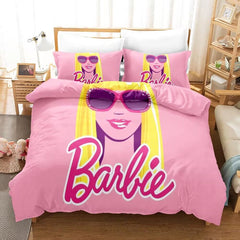 Pink Barbie 3D Printed Duvet Cover Quilt Cover Pillowcase Bedding Set