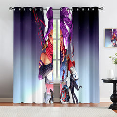 Marvel Rivals Psylocke Blackout Curtains Drapes For Window Treatment Set