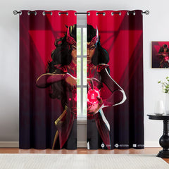 Marvel Rivals Scarlet Witch Blackout Curtains Drapes For Window Treatment Set