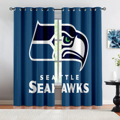 Seattle Seahawks Football Team Blackout Curtains Drape For Window Treatment Set