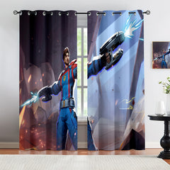 Marvel Rivals Star Lord Blackout Curtains Drapes For Window Treatment Set