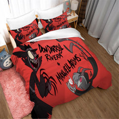 Hazbin Hotel Alastor Cosplay Duvet Cover Quilt Case Pillowcase Bedding Set