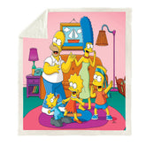 Anime The Simpsons Blanket Sherpa Fleece Throw Blanket
