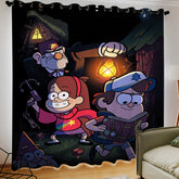Gravity Fall Blackout Curtain Drapes for Living Room Bedroom Window Treatment