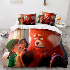 2026 NEW Cartoon Turning Red Bedding Set Quilt Duvet Cover Bedding Sets